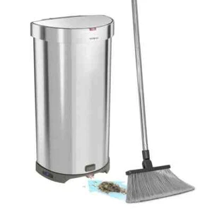 EyeVac+ Touchless Trash Bin with Vacuum Sensor Trash Bin Automatic Cleans Floors - Picture 1 of 11