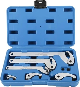 8Pcs Adjustable Hook Pin Spanner Wrench Set Interchangeable Wrench Tool 35-120mm - Picture 1 of 9