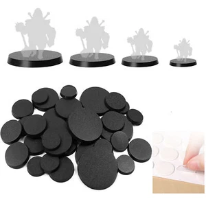 120pcs Various Size Round Model Bases 25mm 32mm 40mm 50mm Wargames Table Games - Picture 1 of 7