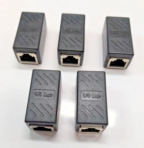 5 pcs RJ45 Inline Coupler Cat7 Cat6 Cat5e Cat5 Ethernet LAN Network Adapter Lot - Picture 1 of 9
