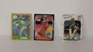 Mark McGwire Rookie Baseball Karten 87 Donruss 87 Topps 88 Fleer 3 Karten - Bild 1 von 1