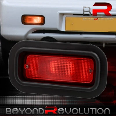 For 1994-2001 Acura Integra 1988-2000 Honda Civic Red Rear Fog Light Lamp + Bulb - Image 1 of 4