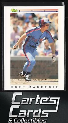 Bret Barberie 1992 Classic I Travel White #T9 Montreal Expos - Image 1 of 2
