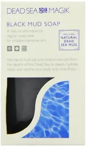 Savon de boue noire 100 G naturel Mer Morte Spa Magik - idéal pour les peaux sensibles - Photo 1/2