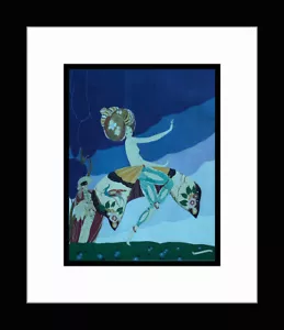 ART DECO • Kunstteller Brunelleschi individuell gerahmt 'Danseuse Orientale' - Bild 1 von 1