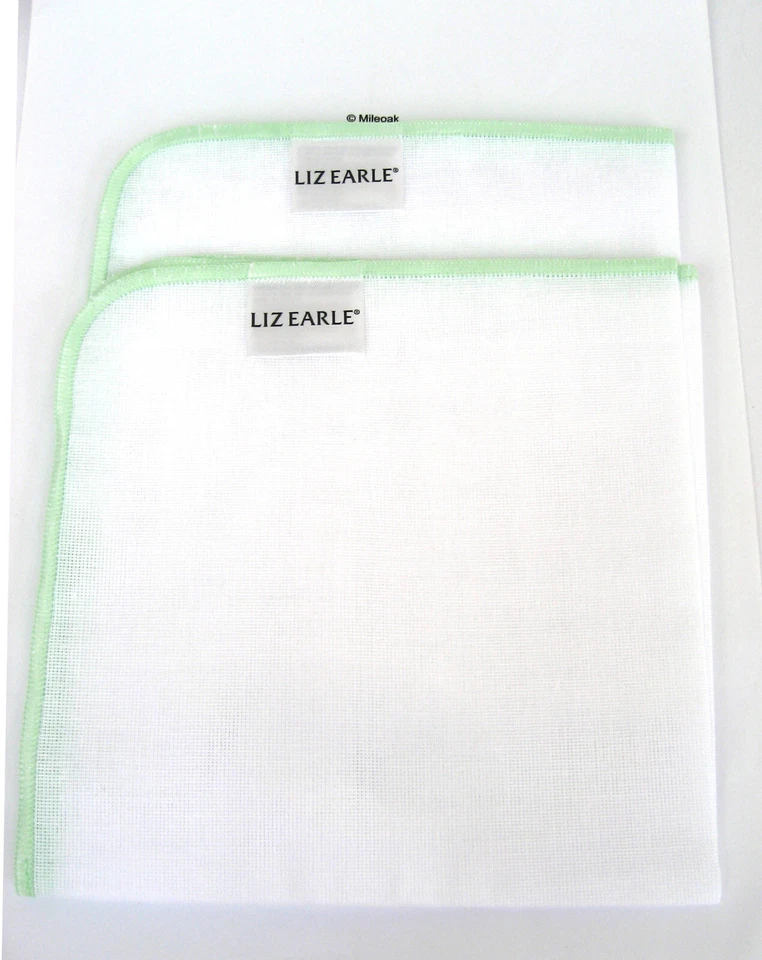 Liz Earle Muslin Face Cloths x 2 New