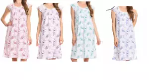 4Pack Lati Fashion 100% Cotton Knit Women Nightgown Sleepwear Pajamas Nightshirt - Picture 1 of 1