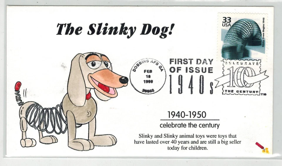 DYNAMITE HANDPAINTED OR TINTED CTC 1940s SLINKY DOG ANIMAL TOYS - Image 1 of 1