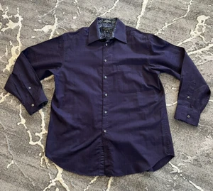 Crazy Horse Shirt Men Size 15.5 32-33 Liz Claiborne Long Sleeve Button Up Purple - Picture 1 of 6