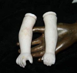 Antique early doll arms for leather cloth body shoulder-head doll 2 " - 50mm - Picture 1 of 4