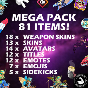 For Brawlhalla: Mega Pack of Codes - Skins Weapons Emotes Avatars Titles Emojis