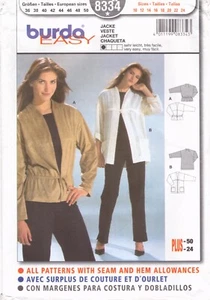 Burda 8334 ~ Jackets ~ Loose-Fitting Shoulders ~ Skill Level: Easy ~ Sizes 10-24 - Picture 1 of 4