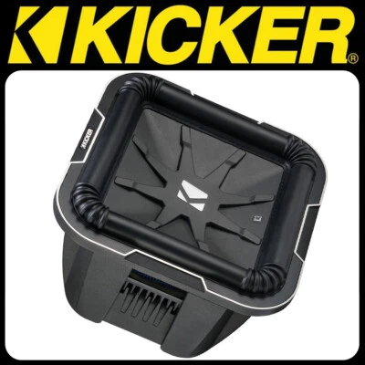 KICKER Q-Class L7 Woofer L7102 - 25cm 2 x 2 Ohm Bass (10") Square Subwoofer Box - Bild 1 von 4