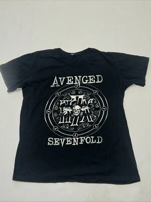 Bayside Avenged Sevenfold Band Shirt Adult Large Black Faded Short Sleeve Tee - Image 1 of 4