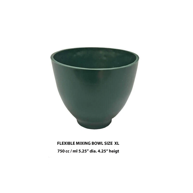 Dental Lab Flexible Green Mixing Bowl Size: Extra Large Premium Quality