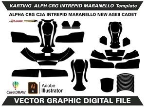 Karting  ALPHA CRG INTREPID MARANELLO Templates Vector Format  AI EPS CDR K20 - Picture 1 of 1