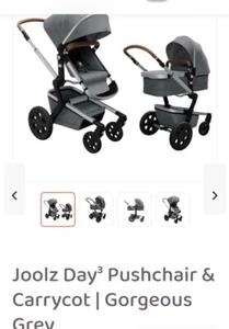  Joolz Day 3 Complete Pushchair/Pram Gorgeous Grey - Picture 1 of 11