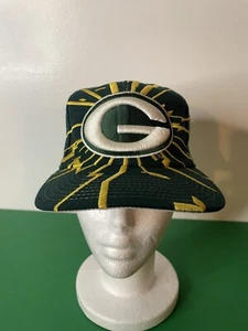 Vtg Starter Green Bay Packers Shockwave Shattered Snapback Wool Hat SEE DESC - Picture 1 of 16