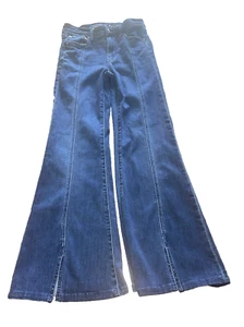 American Eagle Festival Flare Stretch Bell Bottom Wide Leg Blue Jean Size 2 - Picture 1 of 6
