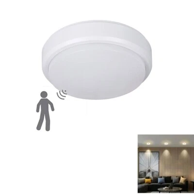 ROBERTAGOR DRIWEI PLAFONIERA LED 9W DOME TONDO CIRCOLARE SENSORE MOVIMENTO IP56 BIANCO 3000K 1545
