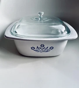 Corning Ware blau Cornflower Dutch Oven P-34-B Auflauf Pyrex Deckel P-12-C - Bild 1 von 22
