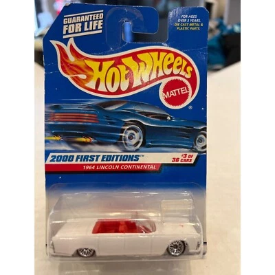 Hot Wheels 2000 First Editions 3 of 36 1964 Lincoln Continental Car Box Damage - Image 1 of 4