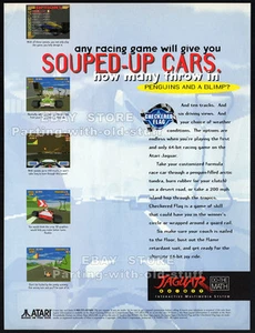 CHECKERED FLAG - Atari JAGUAR__Original 1994 print AD / game promo / advert - Picture 1 of 1