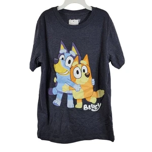 Bluey Print Short Sleeve T-shirt Navy Size Youth M NWT - Picture 1 of 4