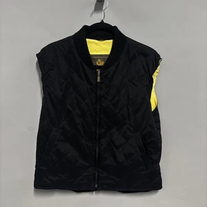 Loro Piana Quilted Vest Mens Black Cashmere Blend Lining Zip Front Made Italy - Picture 1 of 18