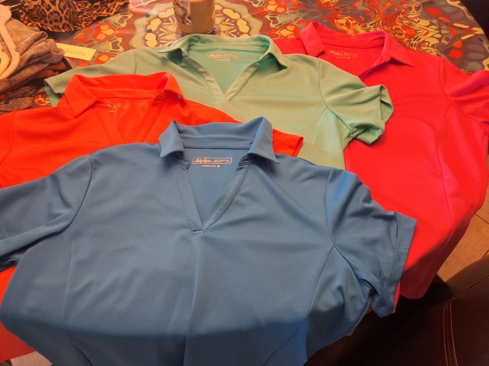 Lot Of 4 Women's Lady Hagen Short Sleeve Golf Shirts Hydro Dri XL - Image 1 of 4