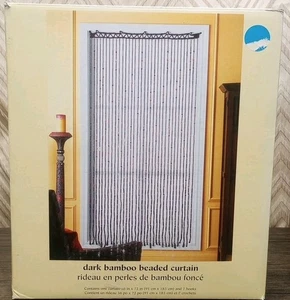 Pier 1 Imports Bambus Holz Perlen Vorhang Panel 36" x 72" dunkle Perlen, neu - Bild 1 von 5