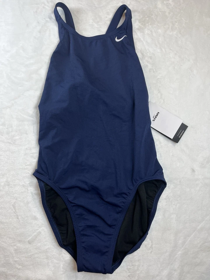 Nike Women's Hydrastrong Fast Back Blue One-Piece Swimsuit L45230 Size 34