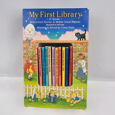 Vintage 1986 My First Library Mother Goose Nursery Rhymes Mini Books Baby gift - Image 1 of 4