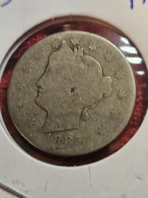 1885 Liberty V Nickel AG/G Key Date low start  - Image 1 of 4