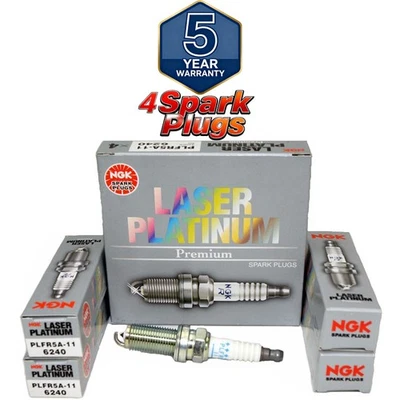 For Set of 4 Spark Plugs NGK Laser Platinum PLFR5A-11/6240 For Nissan Suzuki - Image 1 of 4