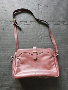 Etienne Aigner Oxblood Maroon Leather Purse Handbag Vintage Accessory Classic - Picture 1 of 14