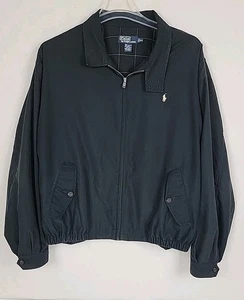 Polo Ralph Lauren Bi Swing Jacke Herren 2XL schwarz gefüttert Zip Bomber Kinnriemen - Bild 1 von 13