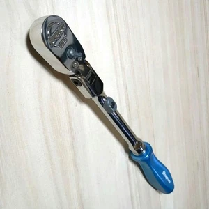SNAP ON FHX80A 3/8 DRIVE DUAL 80 HARD GRIP LOCKING FLEX HEAD RATCHET Pearl Blue - Imagen 1 de 8