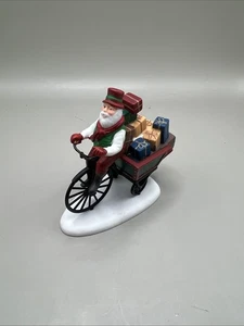 Department 56  Heritage Village "Holiday Deliveries" Figurine~#56371 Santa Cycle - Picture 1 of 6