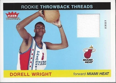 Camiseta deportiva Fleer Tradition Rookie Throwback Threads #16 2004-05 Dorell Wright BSK Foto 1 de 2