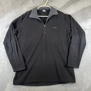 Patagonia Capilene Fleece Pullover 1/4 Zip Mens Large Black Expedition - Picture 1 of 9