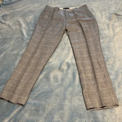 Banana Republic Avery Women Dress Pants Sz 0 White/blue/gray  - Image 1 of 4