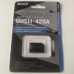 BaseQi aluminum microSD Adapter for MacBook Pro 14/16" - Bild 1 von 2