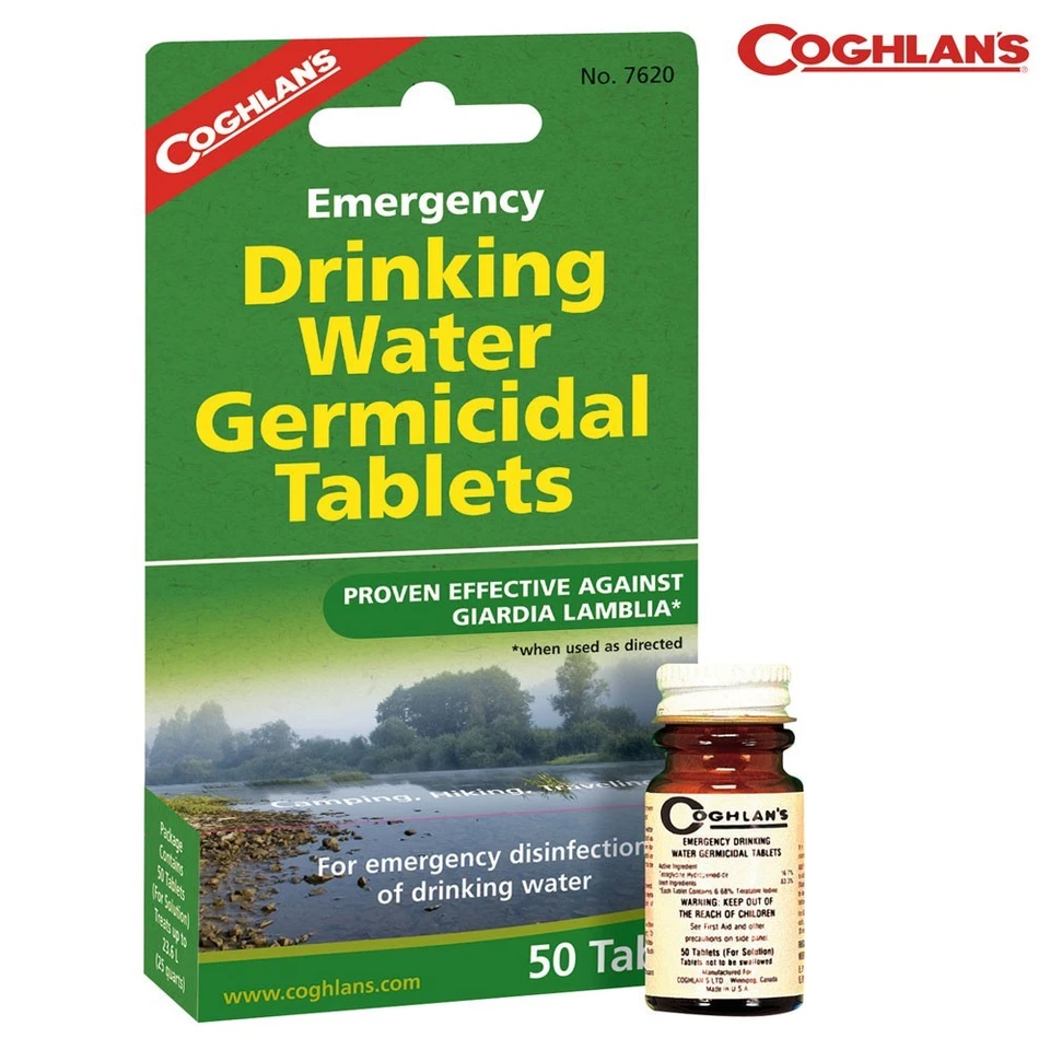 Coghlans Drinking Water Tablets - Bottle/50 Tablets - Изображение 1 из 1
