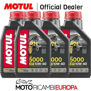 Olio Motore Moto Motul 5000 4T 10W40 10W-40 10W 40 Semisintetico - 4 litri lt - Foto 1 di 2