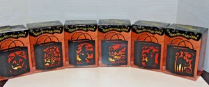 Portacandele luce tè Halloween 4" metallo - SET DI 6 - Foto 1 di 7