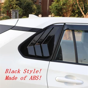 For Toyota RAV4 2019-2023 Pair ABS Gloss Black Side Rear Window Trim Cover  - Picture 1 of 6