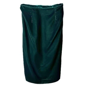 JG Hook Vintage Green Crushed Velvet Bodycon Strapless Dress Made in USA Size 10 - Picture 1 of 11