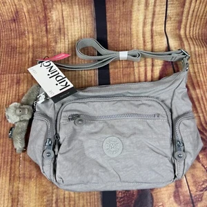 Kipling Gabbie Small Shoulder Crossbody Bag Grey Gris Purse New Handbag HB7564 - Picture 1 of 12