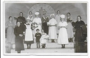 Schwedische Heilsarmee Blut- und Feuertheater Vintage Echtfoto Postkarte Nr 1 - Bild 1 von 1